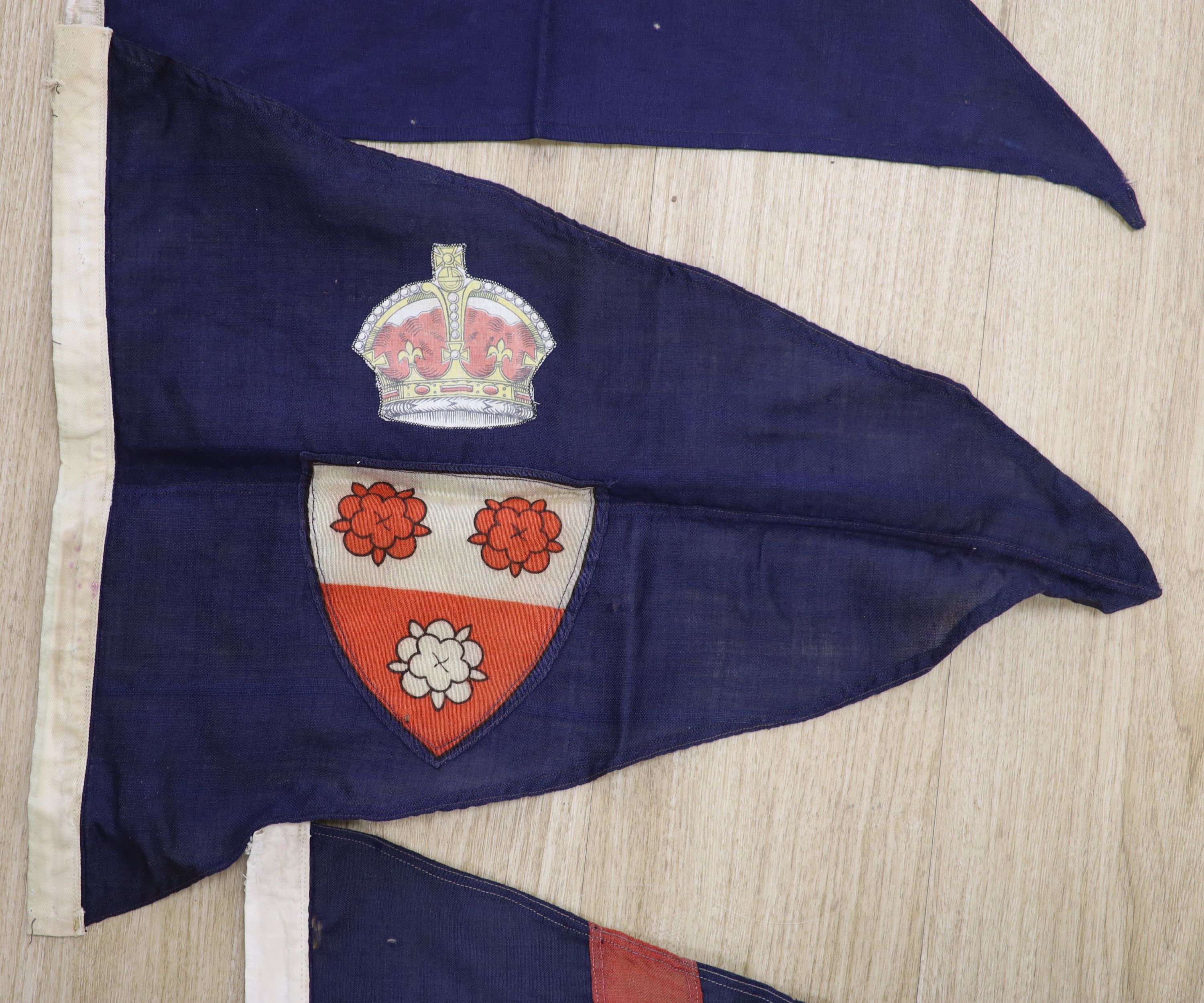 A group of 1950s Ensign flags